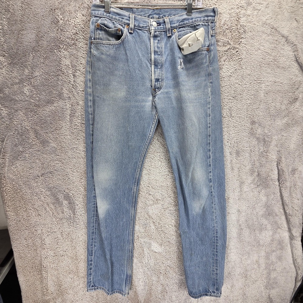 Vintage Levis 501XX Jeans Mens Blue Made In USA Button Fly Straight Fits 31x32